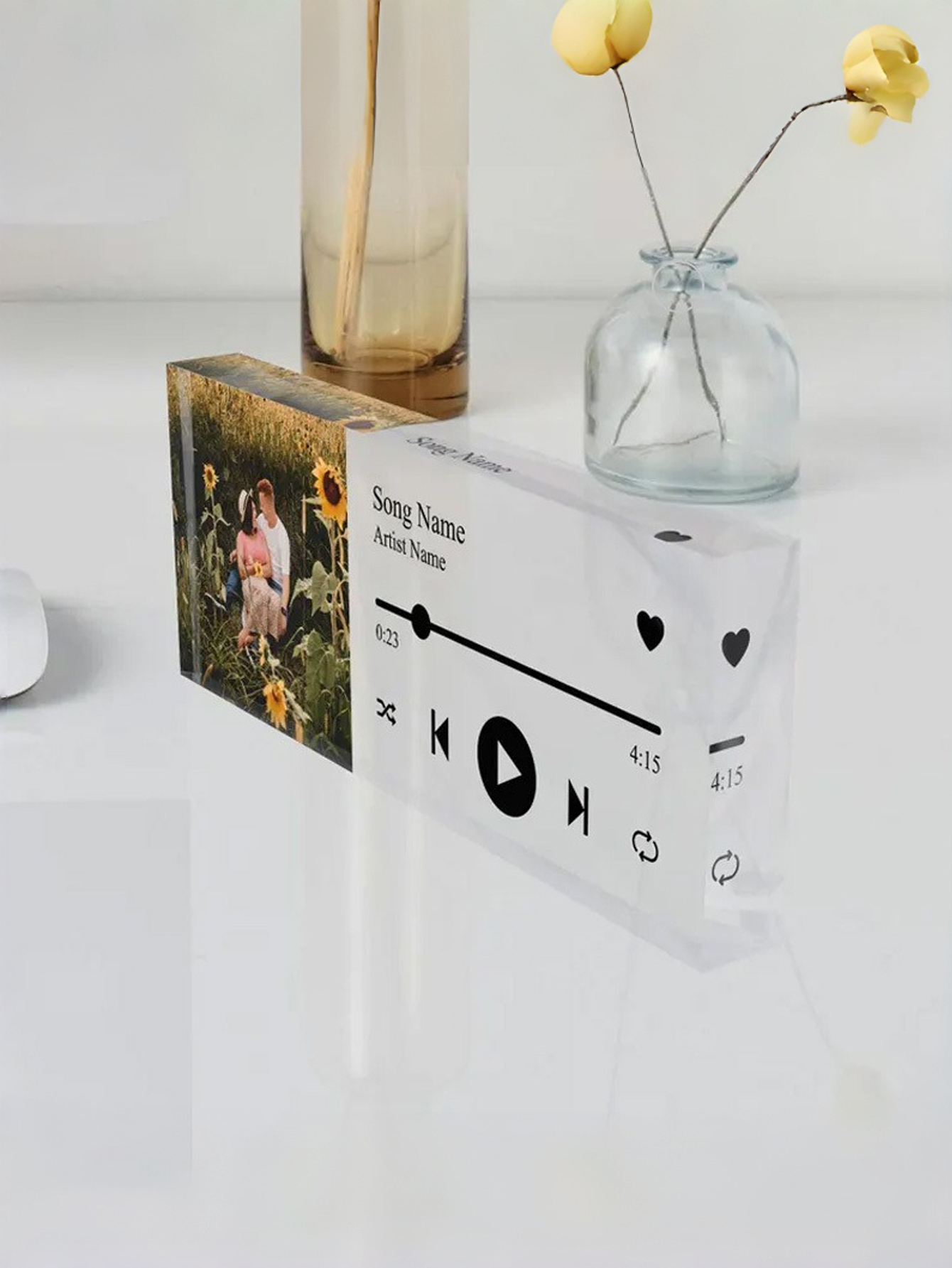 Custom Song Photo Acrylic Block Gift